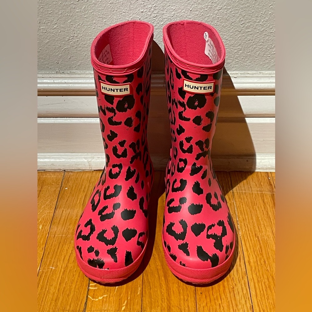 Hunter Boots Hot Pink Leopard US 13